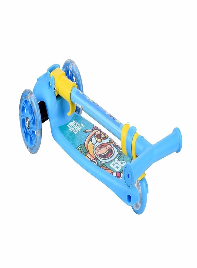 Drumstone (𝟏𝟓 𝐘𝐞𝐚𝐫𝐬 𝐰𝐚𝐫𝐫𝐚𝐧𝐭𝐲) Smart Foldable Kick Scooter for Kids | 3 Adjustable Heights, LED Light-Up PU Wheels | Durable, Foldable & Safe Design | Supports up to 45 Kg | for Ages 3+ - Image 2